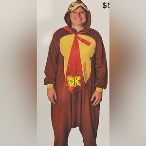 Donkey Kong Adult Costume - Brown and Yellow. Unisex